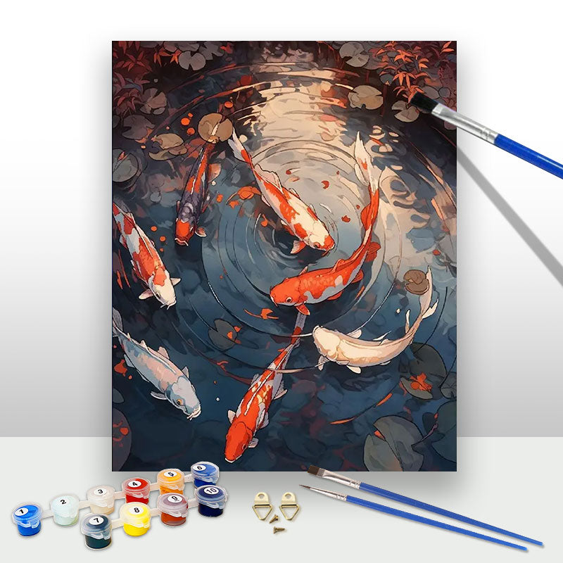 Japanese Koi Fish Paint By Numbers 660003