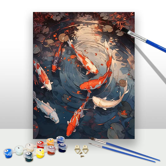 Japanese Koi Fish Paint By Numbers 660003