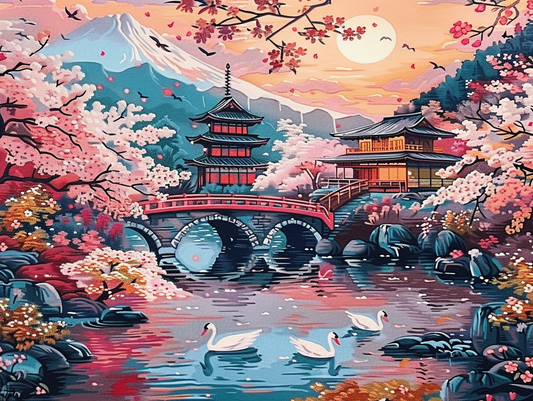 A Japanese Ode to Nature and Spirituality (Paint by Numbers)