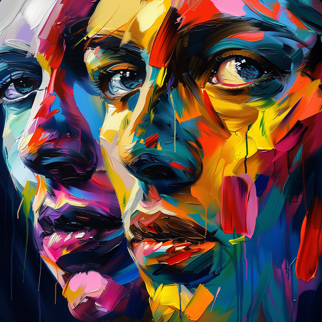 Abstract Faces I (Paint by Numbers)