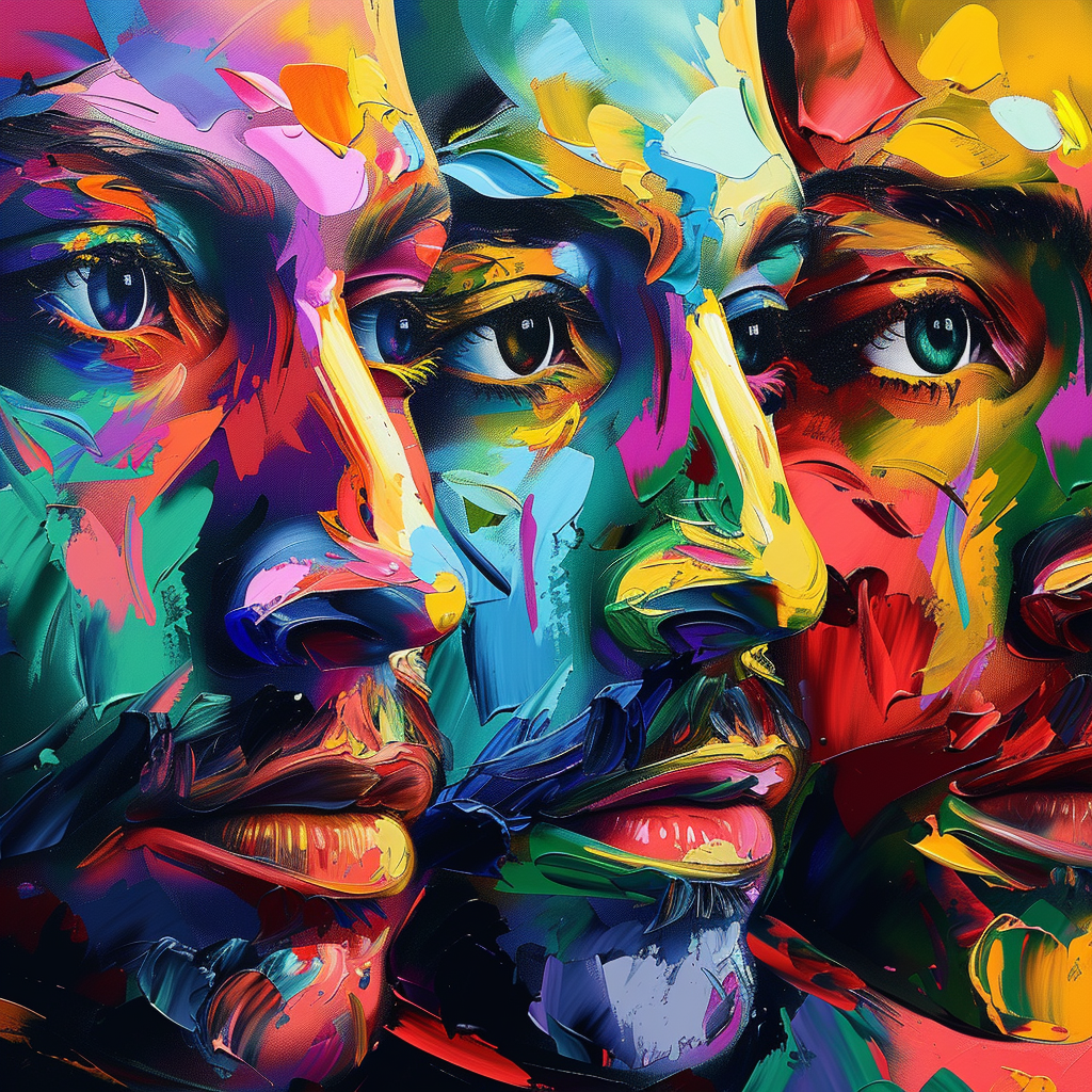 Abstract Faces (Paint by Numbers)