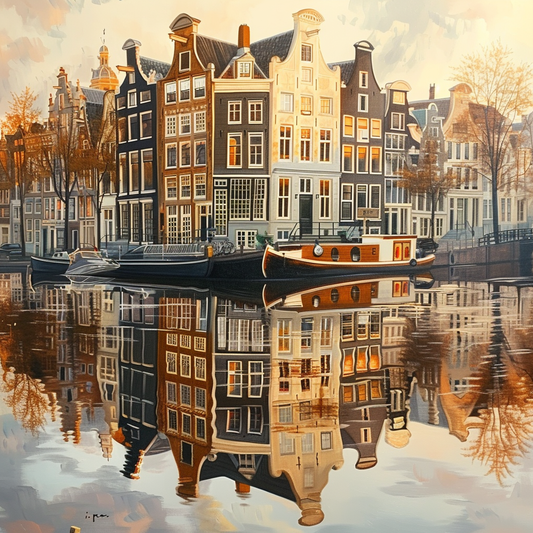 Amsterdam Canal (Paint by Numbers)