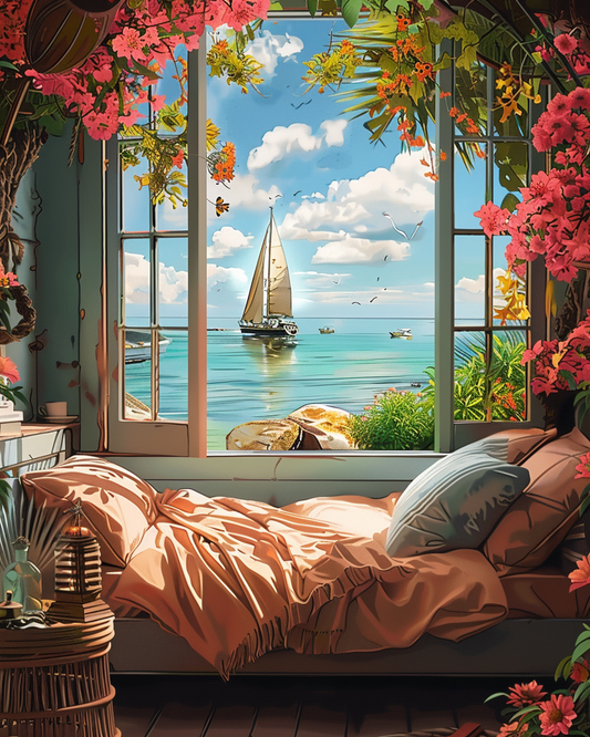 Bedroom by the Bay (Paint by Numbers)