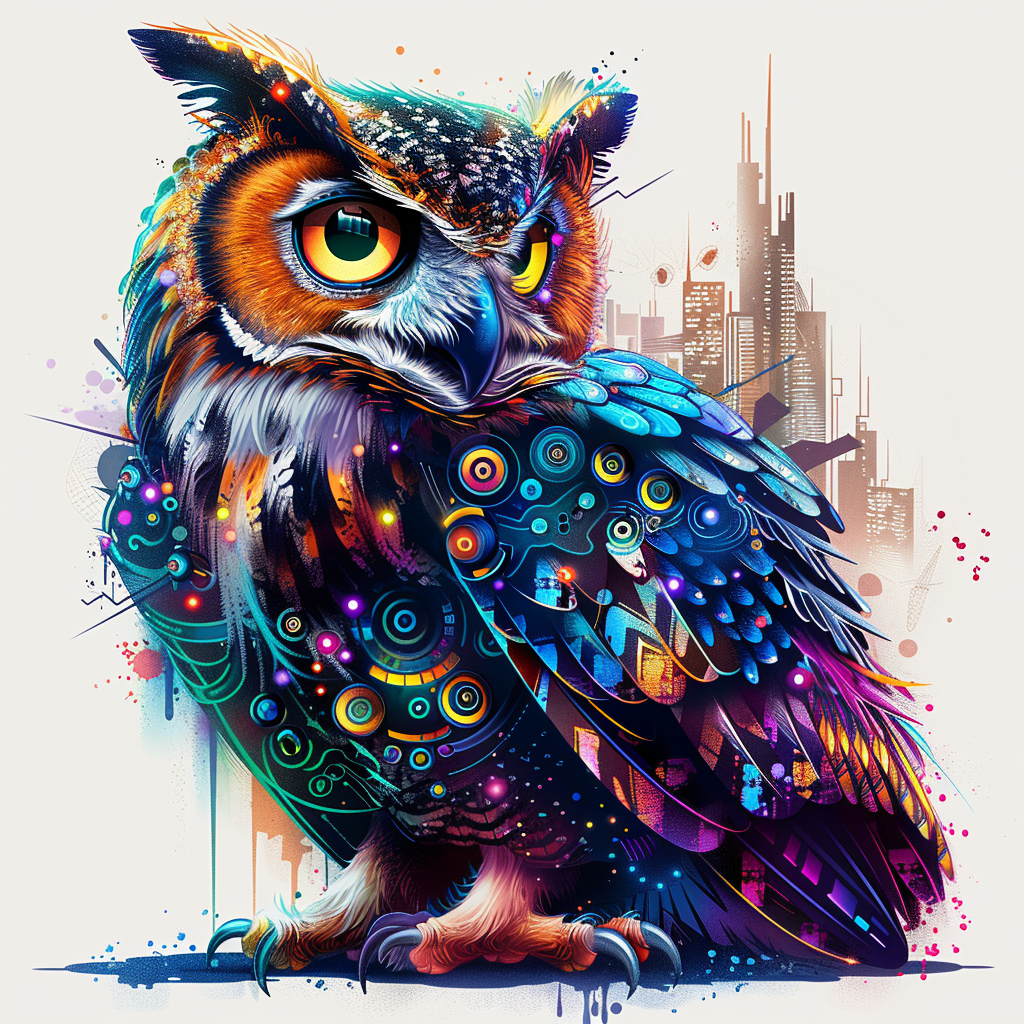 Futurism Owl (Paint by Numbers)