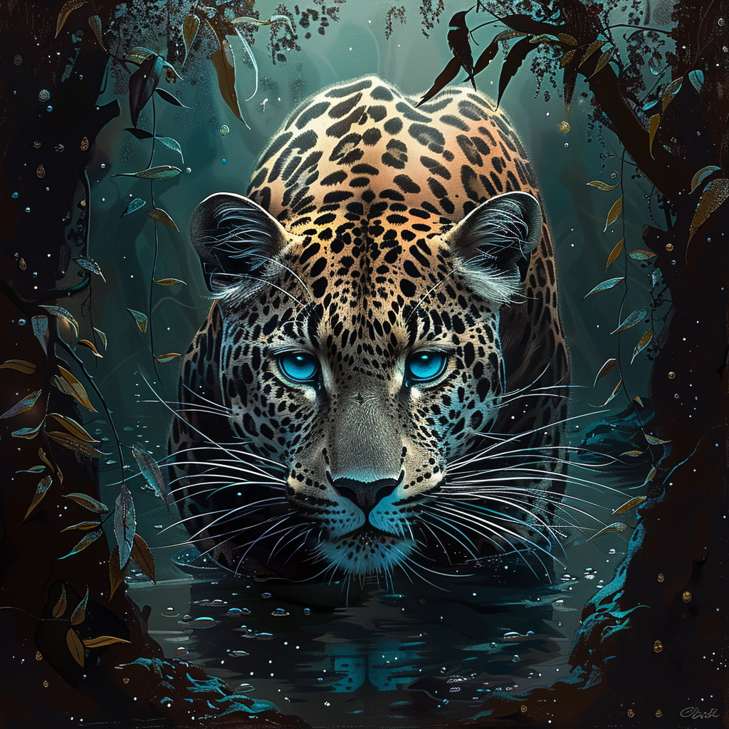 Lurking Leopard II (Paint by Numbers)