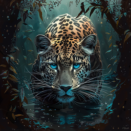 Lurking Leopard II (Paint by Numbers)