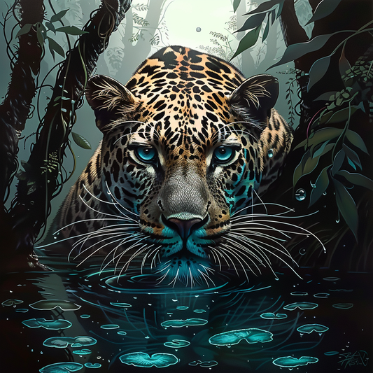 Lurking Leopard I (Paint by Numbers)