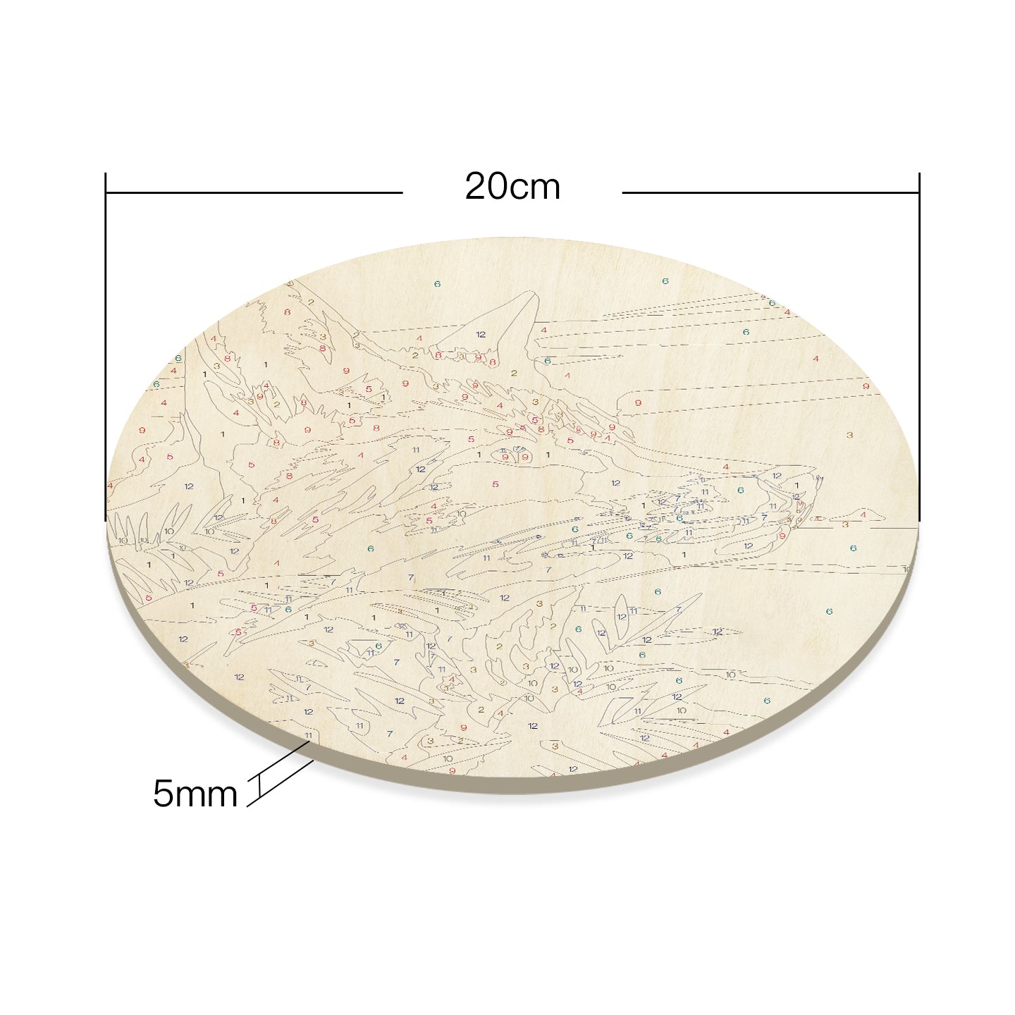 Cool European and American foxes. Paint by numbers on Wood Slice.20cm