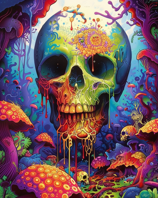 Mossy Skull Oasis (Paint by Numbers)