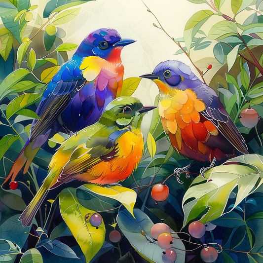 Multiple Birds V (Paint by Numbers)