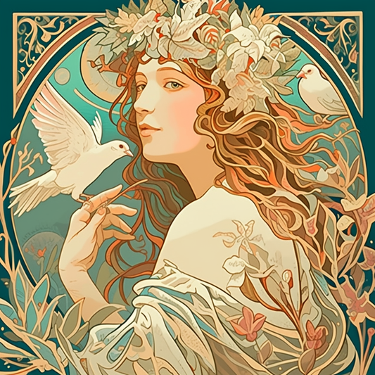 Nouveau Greek Goddess Paint by Numbers