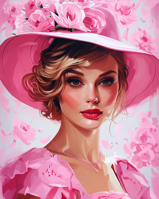 Pink hat and the diva Paint by Numbers