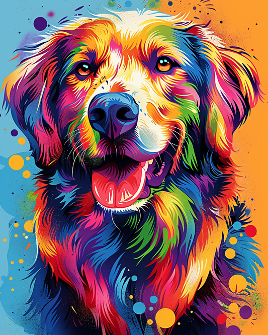 Psychedelic Dog (Paint by Numbers)