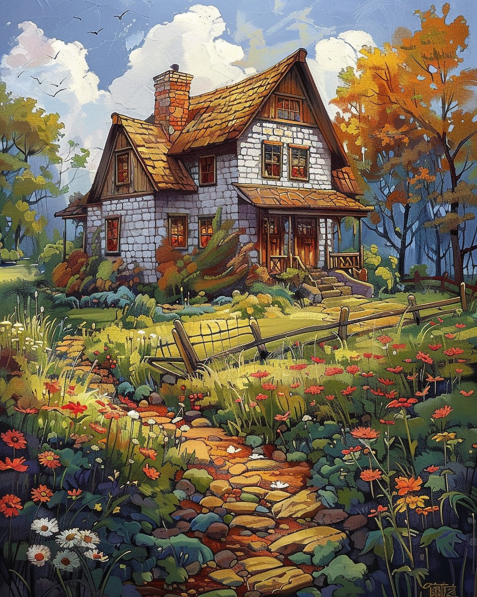 Serene Countryside (Paint by Numbers)