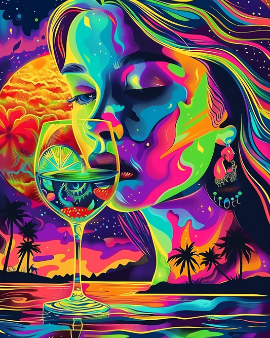 Sipping Summer Paradise (Paint by Numbers)
