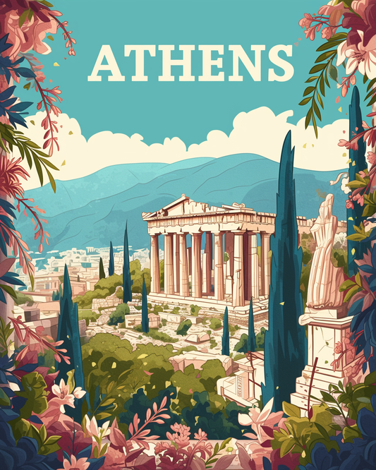 Travel Poster Athens Paint By Numbers
