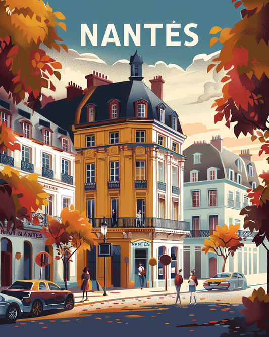Travel Poster Nantes Paint By Numbers