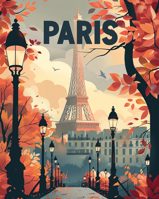 Travel Poster Paris I Paint By Numbers