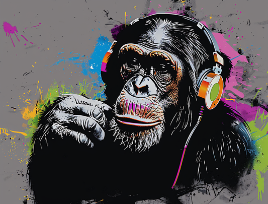 Urban Funky Monkey Street Art Paint By Numbers