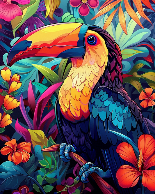 Vibrant Toucan (Paint by Numbers)