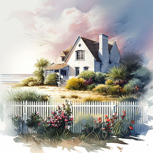 Beach Cabin Paint by Numbers