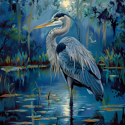 Blue Heron I (Paint by Numbers)