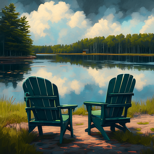 Chairs by the Lake I Paint by Numbers