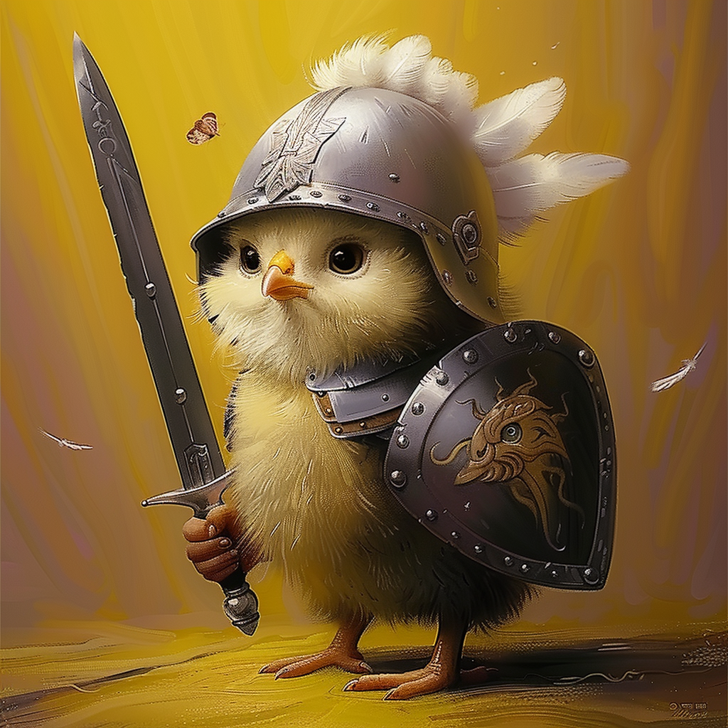 Chick into Battle I (Paint by Numbers)