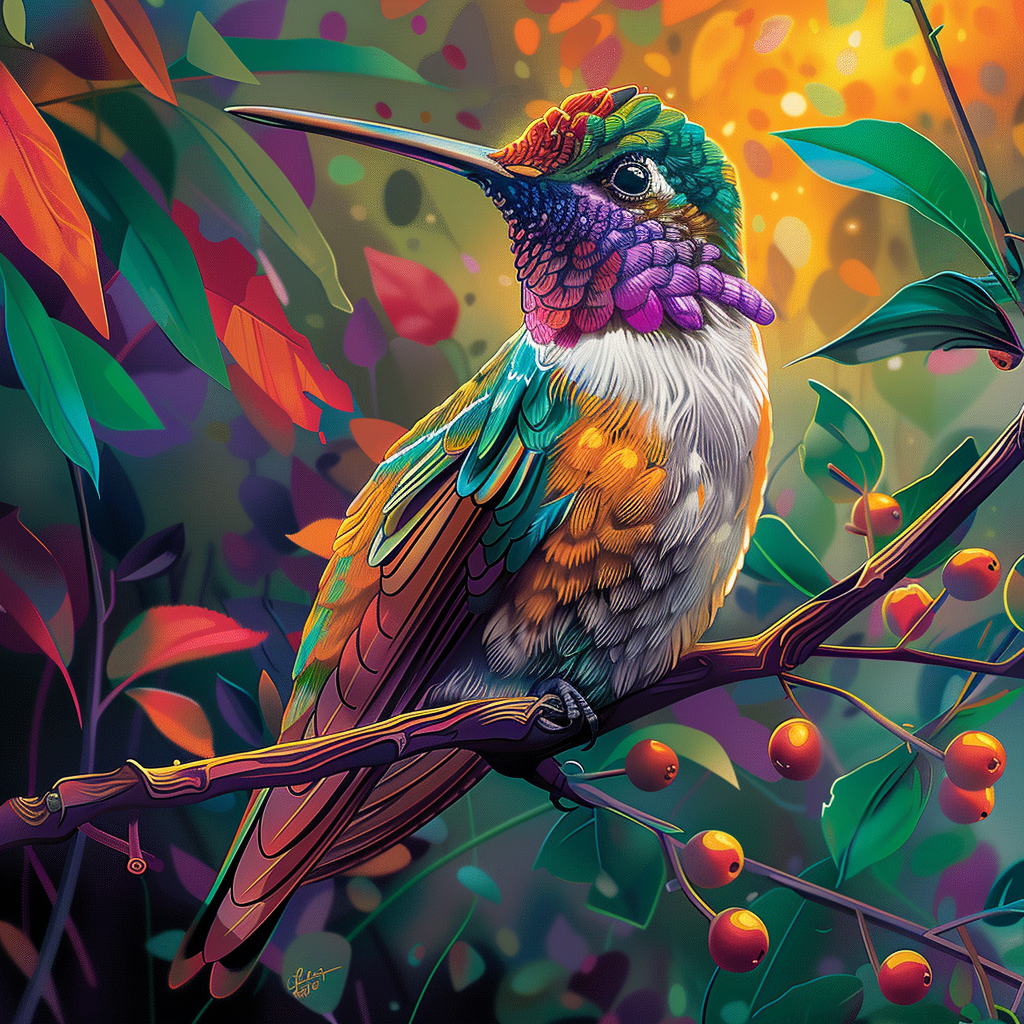 Hummingbird IV (Paint by Numbers)