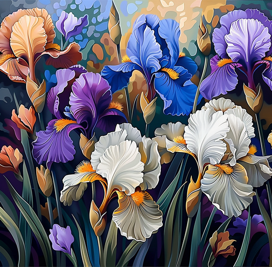 Irises II (Paint by Numbers)