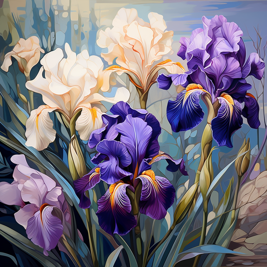 Irises (Paint by Numbers)