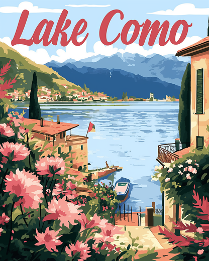 Lake Como Travel Poster