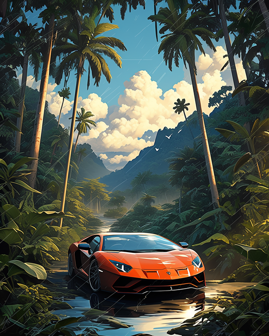 Lamborghini Dreamscape (Paint by Numbers)