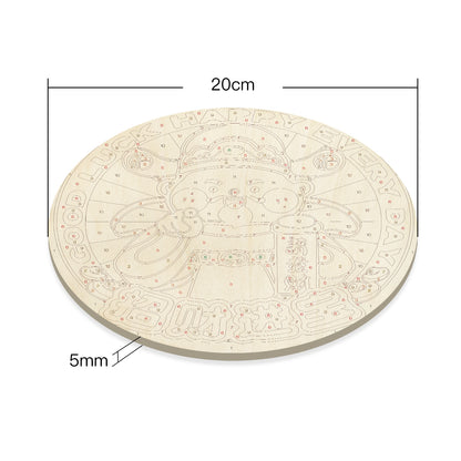 A picture of wealth and good fortune DIY. Paint by numbers on Wood Slice.20cm.