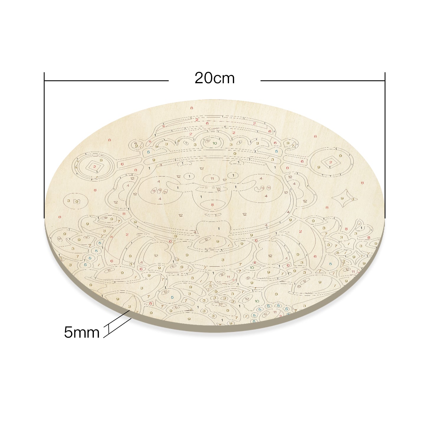 Gold Ingots Wealth. DIY. Paint by numbers on Wood Slice.20cm