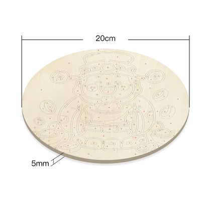 Wealth and Joyful Little God of Wealth DIY. Paint by numbers on Wood Slice.20cm