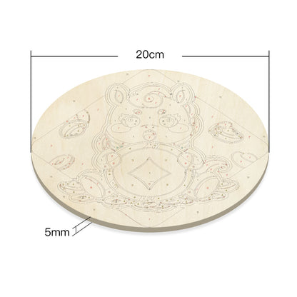 Pink Anime Dragon. Paint by numbers on Wood Slice.20cm