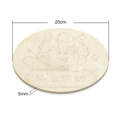 Chinese New Year. DIY. Paint by numbers on Wood Slice.20cm