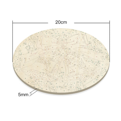 Christmas Bells DIY.Paint by numbers on Wood Slice.20cm.