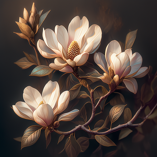 Magnolia Flowers VI (Paint by Numbers)