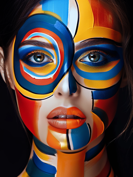 Masked Abstract Face (Paint by Numbers)