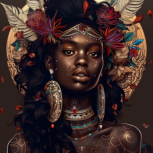 Melanin Queen I (Paint by Numbers)