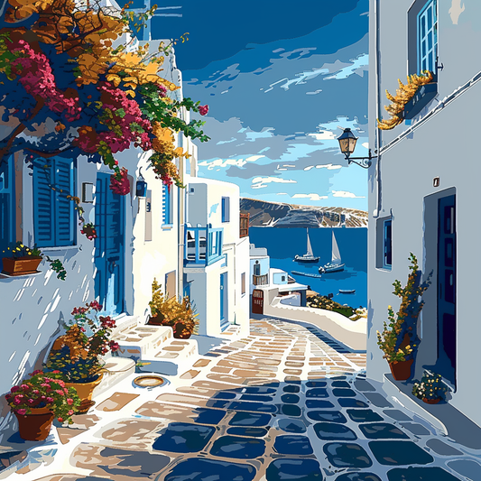 Mykonos Greece I (Paint by Numbers)