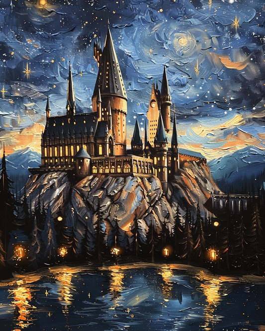 Night's Nebula Hogwarts (Paint by Numbers)