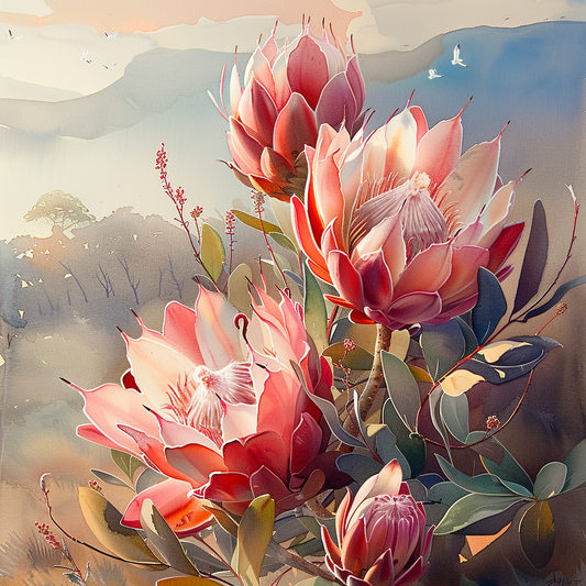 Proteas II (Paint by Numbers)