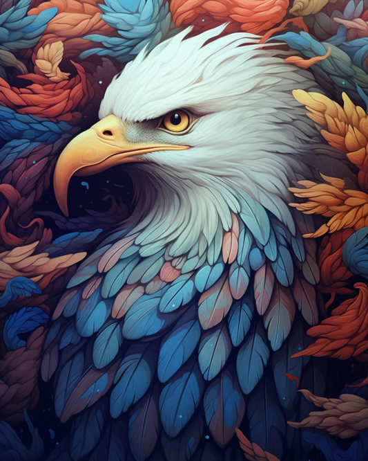 Psychedelic Eagle (Paint by Numbers)