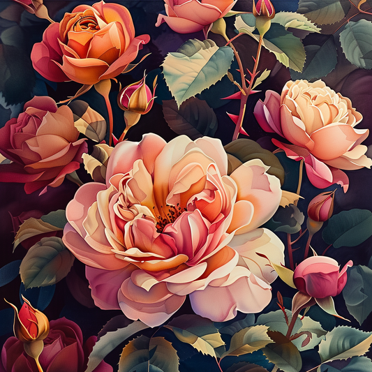 Rose Paradise I (Paint by Numbers)