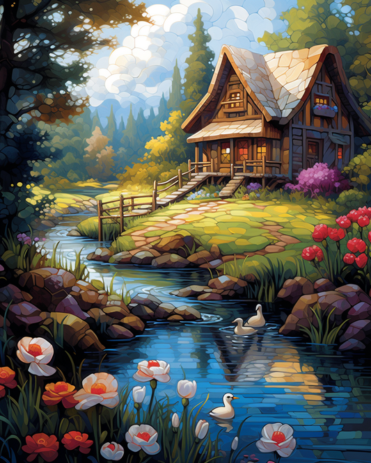 Serene Countryside I (Paint by Numbers)