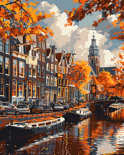 Sunshine in Amsterdam Paint by Numbers