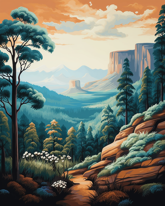 The Blue Mountains II (Paint by Numbers)